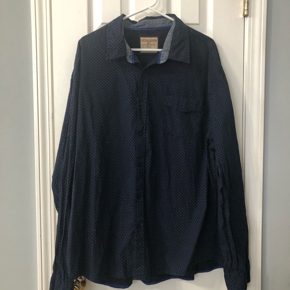 Blue on Blue Polka Dot Button Down